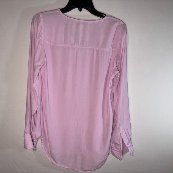 J.‎ Crew Women Casual Spring Lavender V-Neck Blouse Long Sleeve Size Small - Picture 3 of 6